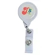 No-Twist Round Retractable Badge with Bulldog Clip | https://www.bestnamebadges.com
