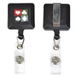 Square Retractable Badge Reel with Belt Clip | https://www.bestnamebadges.com
