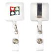 Square Retractable Badge Reel with Belt Clip | https://www.bestnamebadges.com