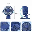 4 Inch Portable USB Rechargeable Clip Fan | https://www.bestnamebadges.com