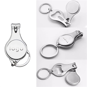 Round Multifunctional Nail Clippers, 3-In-1