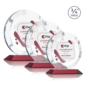 Gibralter VividPrint™ Award - Red | https://www.bestnamebadges.com