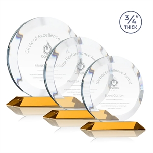 Gibralter Award - Amber | https://www.bestnamebadges.com