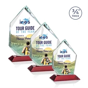 Deerhurst Ice Peak VividPrint™ Award - Red | https://www.bestnamebadges.com