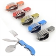 4 in 1 Camping Utensils Portable Stainless Steel Tableware | https://www.bestnamebadges.com
