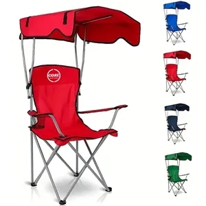 Folding Camp Chairs with Shade Canopy Recliner Support
