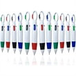 4-Color Multicolor Ballpoint Pens with Carabiner Keychain | https://www.bestnamebadges.com