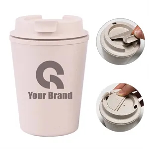 11oz Coffee Ground Wheat Straw Water Coffee Cup | https://www.bestnamebadges.com