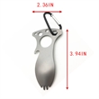6 In 1 Multifunctional Spork Eating Tool With Carabiner | https://www.bestnamebadges.com