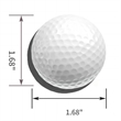 Premium Polypropylene Golf Ball Standard Size | https://www.bestnamebadges.com