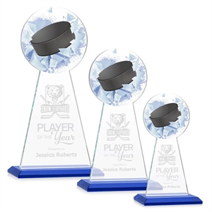 Edenwood Hockey VividPrint/Etch Award - Blue | https://www.bestnamebadges.com