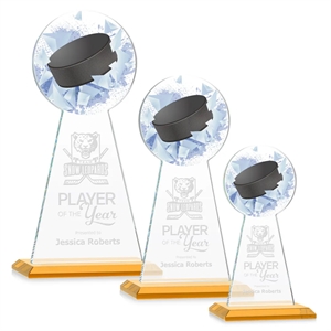 Edenwood Hockey VividPrint/Etch Award - Amber | https://www.bestnamebadges.com