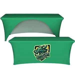 6' Full Color Dye Sublimated Open Back Stretch Table Cover