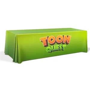 8' Custom Sublimated Premium Draped Table Cover