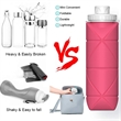 Collapsible Water Bottles Cups | https://www.bestnamebadges.com