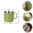 8 Oz BPA Free  Folding Outdoor Stainless Steel Cup | https://www.bestnamebadges.com