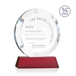 Gibralter Award on Newhaven Base - Red | https://www.bestnamebadges.com
