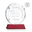 Gibralter Award on Newhaven Base - Red | https://www.bestnamebadges.com