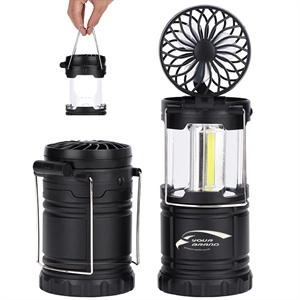 2-in-1 LED Battery Camping Hanging Fan Lantern
