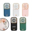 Portable Handheld Foldable Necklace Fan With Power Bank | https://www.bestnamebadges.com
