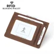 RFID Blocking Leather Card Holder Slim Front Pocket Wallet | https://www.bestnamebadges.com