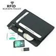 RFID Blocking Leather Wallet Zipper Credit Card Holder | https://www.bestnamebadges.com