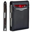 RFID Blocking Carbon Fiber Leather Wallet Slim Card Holder | https://www.bestnamebadges.com