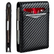 RFID Blocking Carbon Fiber Leather Wallet Slim Card Holder | https://www.bestnamebadges.com
