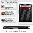 RFID Blocking Carbon Fiber Leather Wallet Slim Card Holder | https://www.bestnamebadges.com