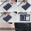 Front Pocket Minimalist Leather Slim Wallet RFID Blocking | https://www.bestnamebadges.com