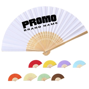 Custom Printing DIY Foldable Handheld Bamboo Paper Fan