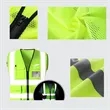 Multi-Pocket Reflective Safety Vest With Custom Logo | https://www.bestnamebadges.com