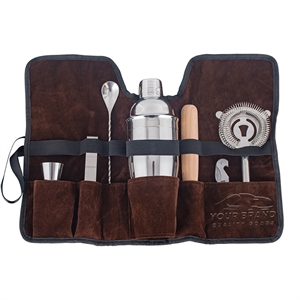Cocktail Shaker 8-Piece Portable Bar Professional Tool Set