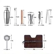 Cocktail Shaker 8-Piece Portable Bar Professional Tool Set | https://www.bestnamebadges.com