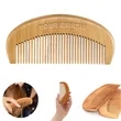 Detangling Styling Portable Fine Tooth Natural Wood Comb | https://www.bestnamebadges.com