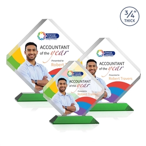 Toulon VividPrint™ Award - Green | https://www.bestnamebadges.com