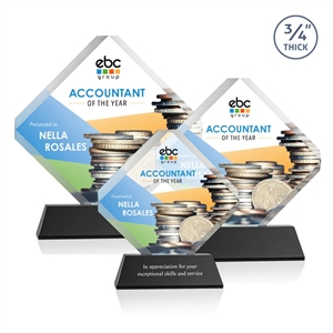 Toulon on Newhaven VividPrint™ Award - Black | https://www.bestnamebadges.com