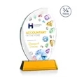 Wichita VividPrint™ Award on Newhaven Base - Amber | https://www.bestnamebadges.com