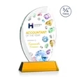 Wichita VividPrint™ Award on Newhaven Base - Amber | https://www.bestnamebadges.com