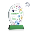Wichita VividPrint™ Award on Newhaven Base - Green | https://www.bestnamebadges.com