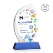 Wichita VividPrint™ Award on Newhaven Base - Blue | https://www.bestnamebadges.com