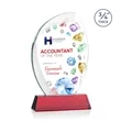 Wichita VividPrint™ Award on Newhaven Base - Red | https://www.bestnamebadges.com