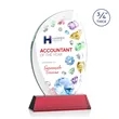 Wichita VividPrint™ Award on Newhaven Base - Red | https://www.bestnamebadges.com