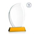 Wichita Award on Newhaven Base - Amber | https://www.bestnamebadges.com