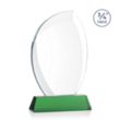 Wichita VividPrint™ Award on Newhaven Base - Green | https://www.bestnamebadges.com