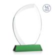 Wichita VividPrint™ Award on Newhaven Base - Green | https://www.bestnamebadges.com