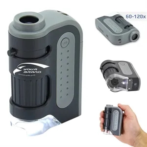 Lighted Pocket Portable Science Lab Handheld Microscope