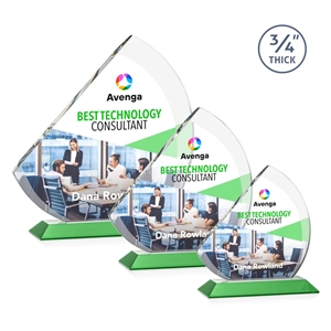 Nantucket VividPrint™ Award - Green | https://www.bestnamebadges.com