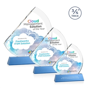 Nantucket VividPrint™ Award on Newhaven - Sky Blue | https://www.bestnamebadges.com