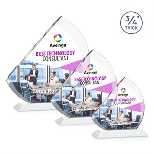 Nantucket VividPrint™ Award - White | https://www.bestnamebadges.com